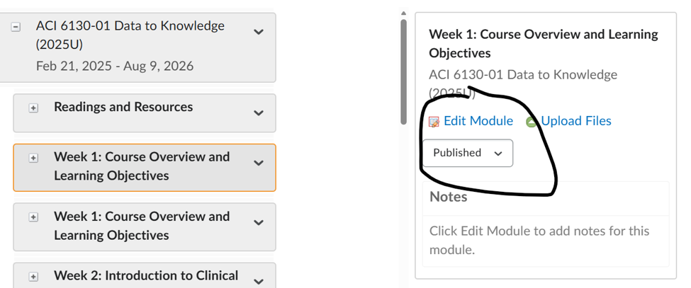 Edit Module